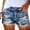 z5-Sky Blue, variant on Women Mid Rise Ripped Stretchy Jeans Shorts Pants Casual Denim Shorts Retro Solid Color High Waisted Denim Shorts Womens Lightweight Shorts