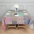thumbnail image 3 of Pioneer Flower Floral Print Pattern Square Tablecloth,Waterproof Square Table Cover,Wipeable Spillproof Washable Table Cover for Home Kitchen Party Decor 52"x52"(132x132cm), 3 of 6