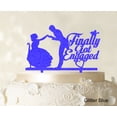 thumbnail image 1 of Finally Got Engaged Couple Cake Topper Wedding Cake Topper Color Option Available 6-8 Inches Wide, 1 of 1