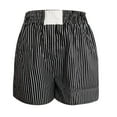 thumbnail image 3 of Bjutir Womens Shorts Casual Shorts Cute Soft Striped Print Shorts Pants Black M, 3 of 3