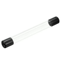Uxcell Clear Rigid Tube Round Plastic Tubing with Black Rubber Caps, 305mm/ 12 Inch Length, 20mmx21mm/0.78"x0.82", 1 Set