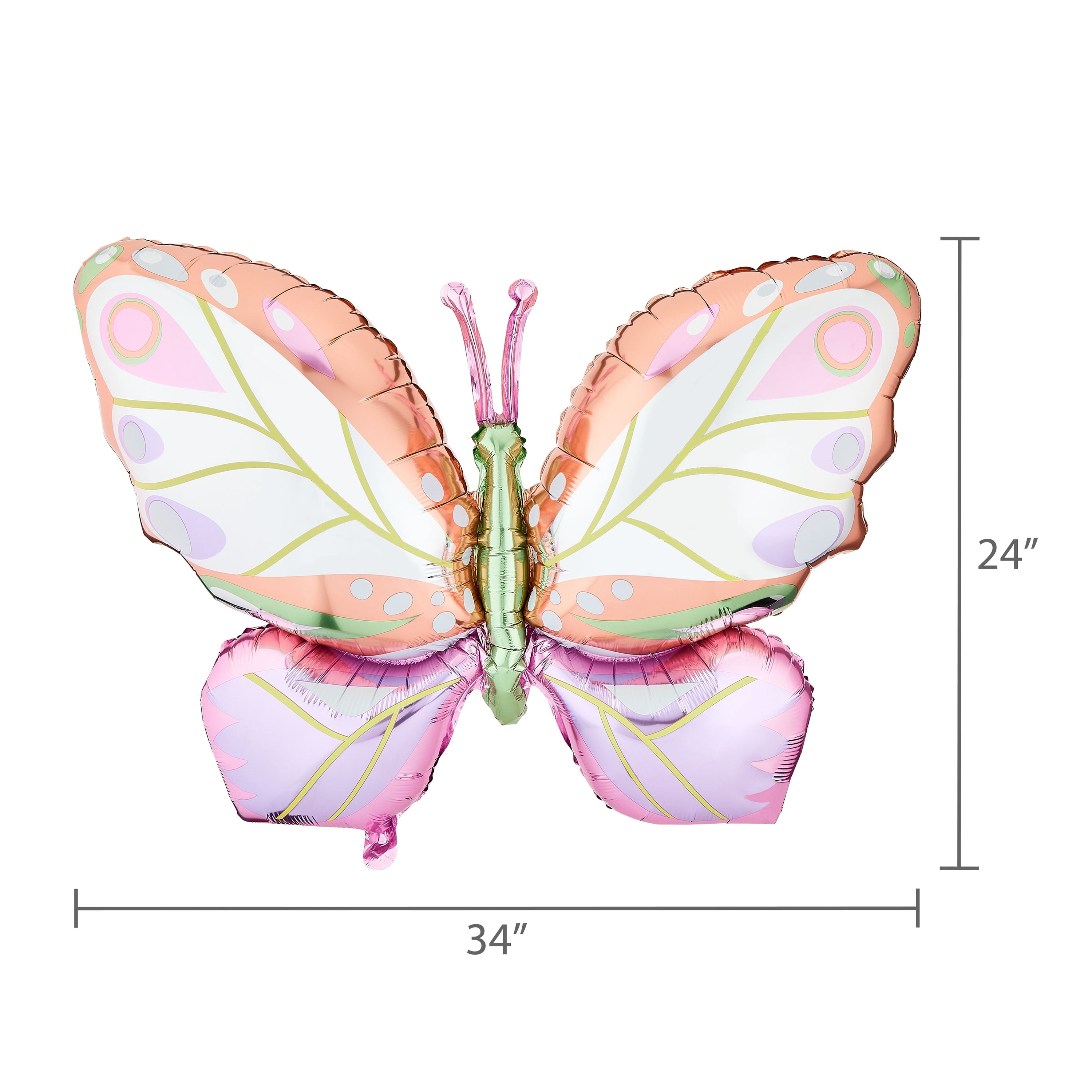 24" Multicolor Butterfly Balloon, by Way To Celebrate