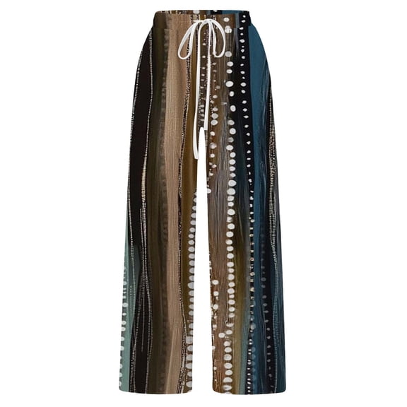 Women's Pants Fashion Casual Pants For Women Summer Casual High Waist Drawstring Wide Leg