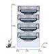 thumbnail image 5 of Cuchillas de afeitar de seguridad para hombres, hojas de afeitar de repuesto con banda deslizante, cabezal de afeitado de 3 hojas para un afeitado suave y cómodo (4), 5 of 5