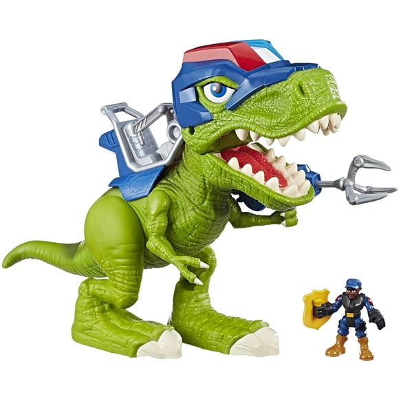Figuras de dinosaurios Playskool Heroes Chomp Squad Troopersaurus y Bobby Badge