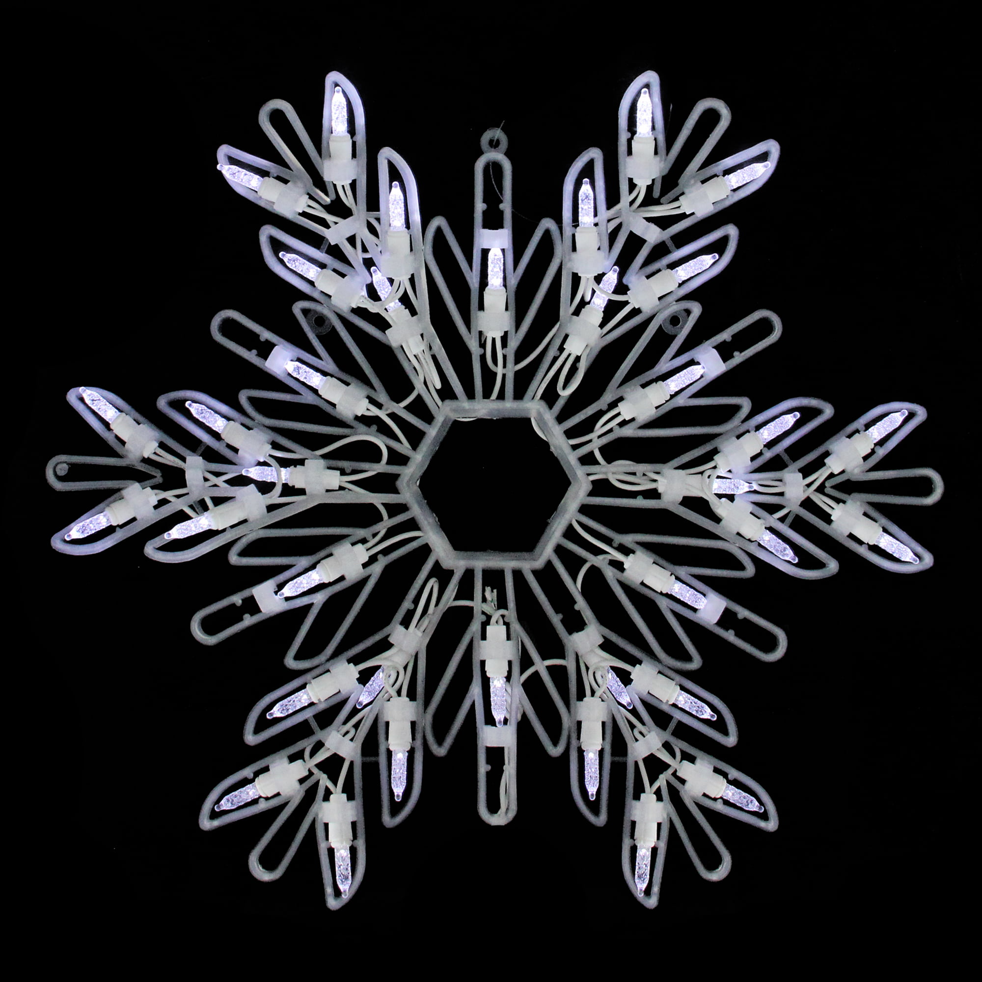 15" Cool White LED Lighted Snowflake Christmas Window Silhouette