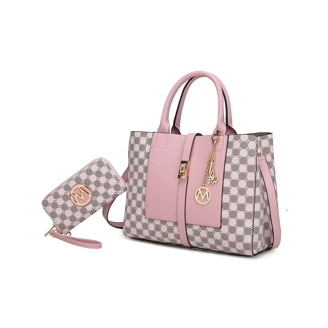 Bolso con estampado y cartera