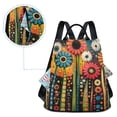 thumbnail image 5 of FORMRS Women's Travel Backpack Purse Anti-Theft Hidden Pockets Casual Shoulder Bag, Red Colorful Flowers with Dots, 5 of 7