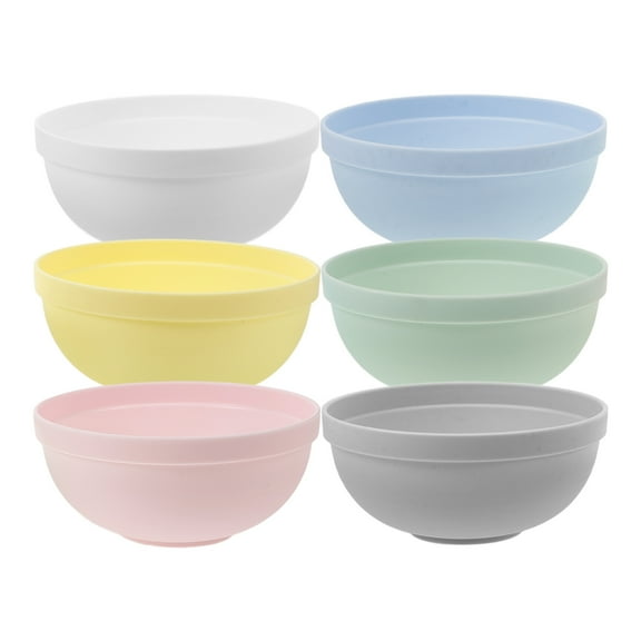 Supvox 6Pcs Nordic Style Dinner Bowls Convenient Round Bowls For Families During Home Dining