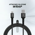 thumbnail image 5 of iHome Fabric Braided Lightning to USB Cable, Black, 6', 5 of 11