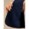 thumbnail image 4 of DARING DIVA Women's Crew neck Button Down Long Sleeve Cropped Blazer M Dark Blue, 4 of 6