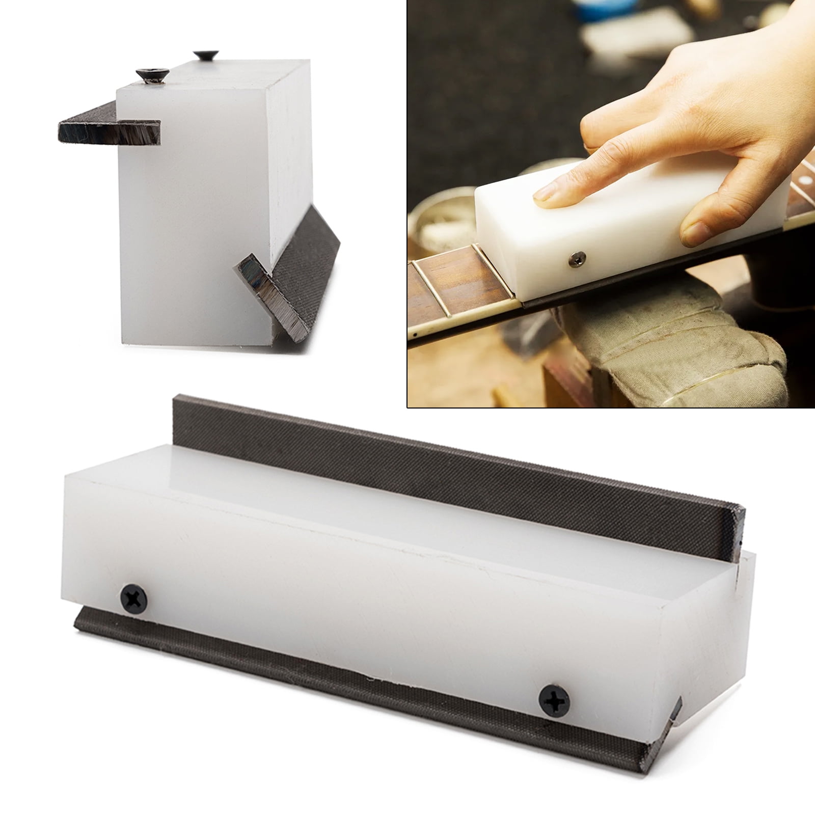 BQBQERT Guitar Fret File Sanding Leveling Low Friction Fret Leveler File Luthiers Tool End Bevel-Flush Files Easy Use
