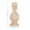thumbnail image 2 of WHAMVOX 2pcs Wood Finial For Bed Posts With Round Shape Structural Support For Home Decor, 2 of 8