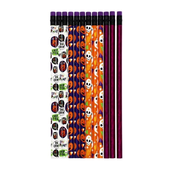 Halloween Theme Pencils 24 Count Assorted