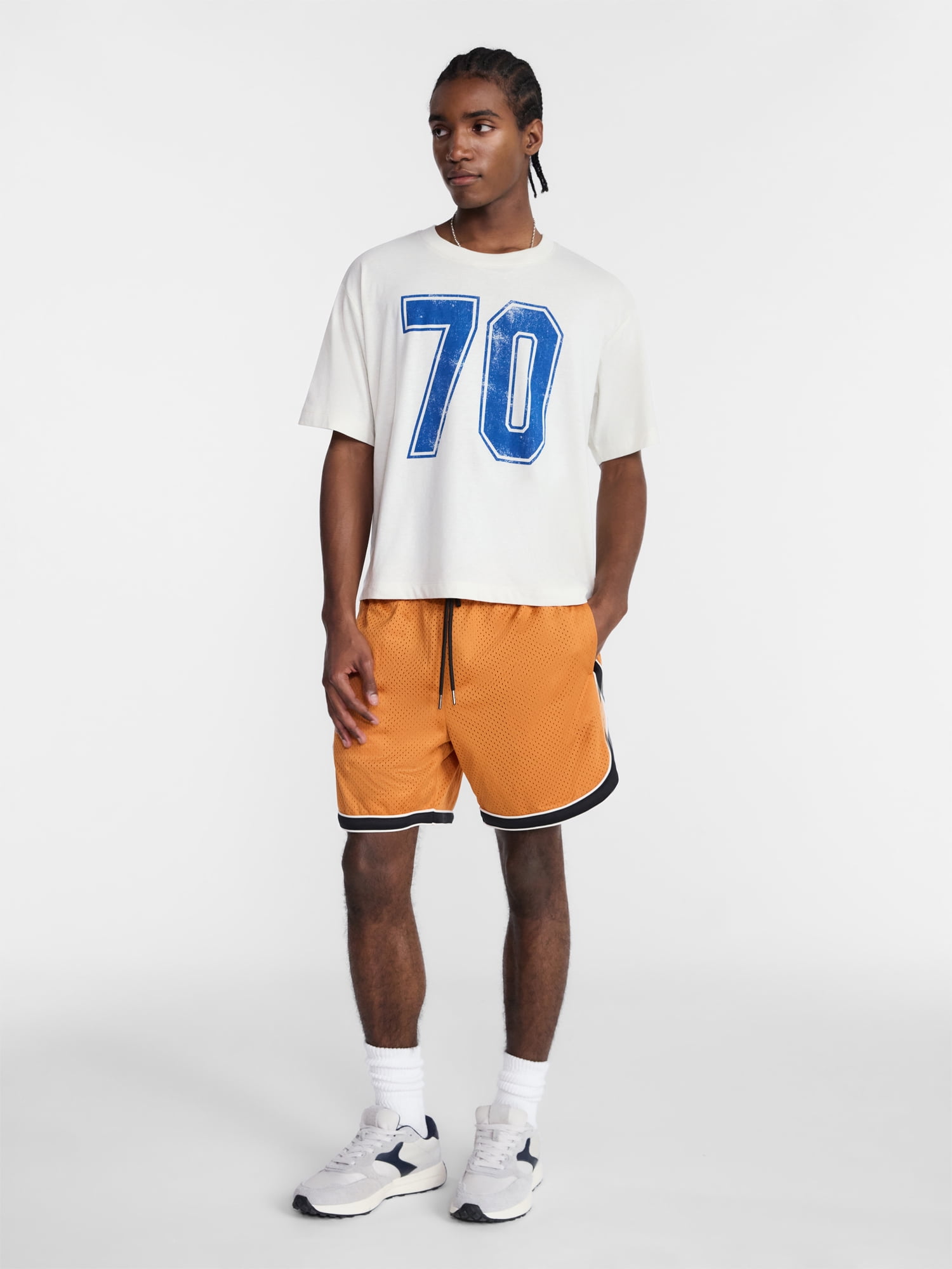 No Boundaries Pride Boxy Fit Cropped Tee with Short Sleeves, Men's Sizes XS-5XL