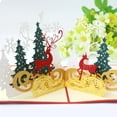 thumbnail image 3 of Giyblacko Christmas Decorations Christmas Greeting Cards Christmas Tree Three-Dimensional Greeting Card Diy Handmade 3d Paper Sculpture Postcard Christmas Card, 3 of 8