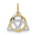 thumbnail image 2 of Diamond2Deal 14K Yellow Gold with White Rhodium Pendant for Women (L 0.44 in, W 0.5 in), 2 of 5