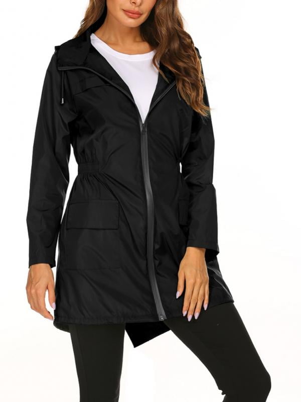 Women's Long Hooded Rain Jacket Outdoor Raincoat Kuwait Ubuy