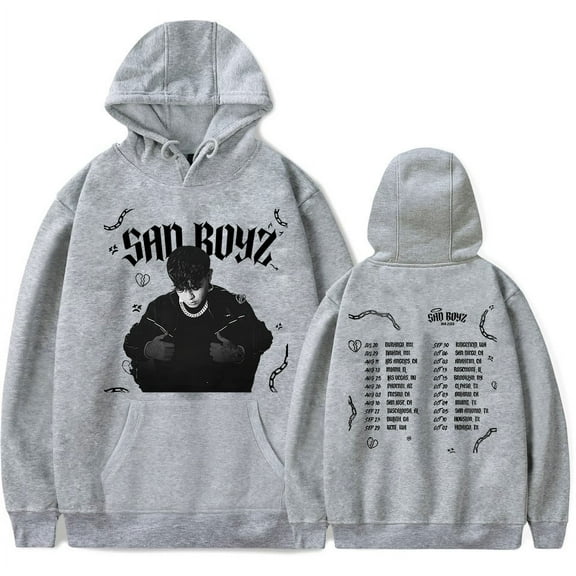 Junior H Merch Hoodies Sad Boyz Tour For Men/Women Street Style Fashion Sweatshirt Long Sleeve Hoodie Streetwear