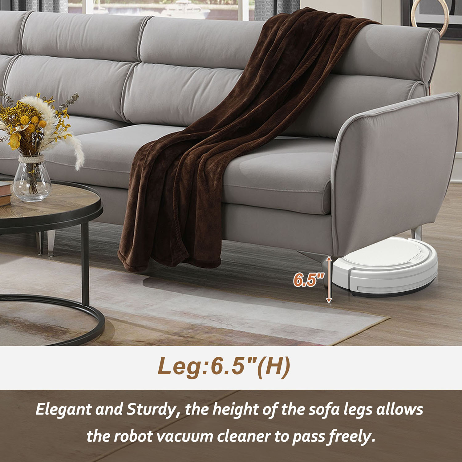 Kadyn 111 " Convertible Sectional Sofa Couch, Flannel L Shape Furniture Couch with Chaise Left/Right Handed Chaise, Modern Fabric Sofa for Apartment, Gray Kadyn 111 " Convertible Sectional Sofa Couch, Flannel L Shape Furniture Couch with Chaise Left/Right Handed Chaise, Modern Fabric Sofa for Apartment, Gray