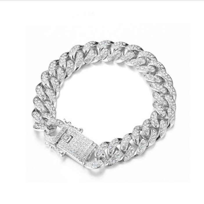 Women,Cuban Link Chain Iced 