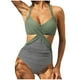 thumbnail image 1 of Moda mujer cómodo traje de baño sólido e impreso sin espalda siamés traje de baño OAVQHLG3B Store lin121212, 1 of 4
