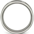 thumbnail image 2 of Titanium Brushed With Black Rubber 8mm Flat Band (Size 12) Made In China tb185-12, 2 of 5