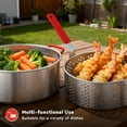 thumbnail image 7 of Megamaster 10.5QT Aluminum Fish Fryer Pot Kit, Outdoor 50,000 BTU Propane Deep Fryer with 5 PSI Regulator, 5" Thermometer, Ideal for Chicken Wings, Seafood, French Fries - 840-45012, 7 of 7