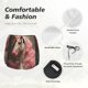thumbnail image 4 of Balery Haired White Horse Pantalones cortos deportivos para mujer con forro y dos bolsillos, elásticos, para entrenamiento, gimnasio, yoga-XX-Large, 4 of 7