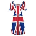 thumbnail image 4 of Union Jack Sleeveless Dress evening dresses luxury 2024 Woman fashion Dress vintage, 4 of 6