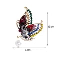 thumbnail image 5 of Tnobhg Butterfly Faux Pearl Brooch Rhinestone Sweater Pearl Corsage Metal Collar Pin Fashion Clothing Dress Hat Jewelry Accessories, 5 of 7