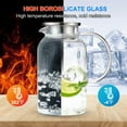 thumbnail image 3 of PARACITY 61oz Glass Pitcher with Lid, Hot& Cold Glass Water Pitcher with Handle, Iced Tea Pitcher Carafe for Coffee, Juice, Lemonade and Milk, 3 of 6
