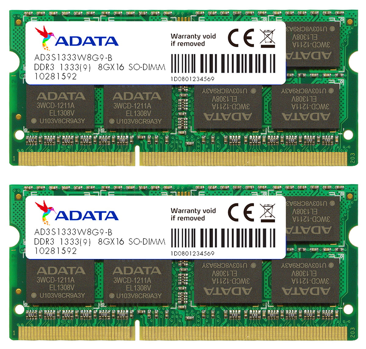 uddannelse Erobring grænseflade ADATA Premier Series - DDR3 - 16 GB: 2 x 8 GB - SO-DIMM 204-pin - 1333 MHz  / PC3-10600 - CL9 - 1.5 V - unbuffered - non-ECC - Walmart.com