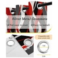 thumbnail image 6 of Red Stripe Blackout Curtains 39 Inches Long for Bedroom, Grey Moire Ombre Geometric Modern Abstract Thermal Insulated Room Darkening Black Out Window Curtain Panels Grommet Drapes for Living Room, 6 of 8