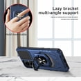 thumbnail image 5 of TJS Phone Case for Cricket Icon 2026 / AT&T Propel 3 5G, with Tempered Glass Screen Protector, [Military Grade] Robotic Magnetic Support Car Mount Metal Ring Holder Kickstand Cover (Blue), 5 of 5