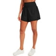thumbnail image 6 of Cadmus 2 in 1 Women's 5'' Workout Shorts Athletic Gym Running Shorts for Women Phone Pockets,1 Pack,Black,L, 6 of 9