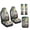 White Horse Vibrant Floral, variant on Xixirimido 5-Piece Car Seat Cover Set Breathable PU Leather Front Seat Covers with Seat Belt & Console Covers Universal Fit for SUV, Sedan, Truck, White Horse Red Roses
