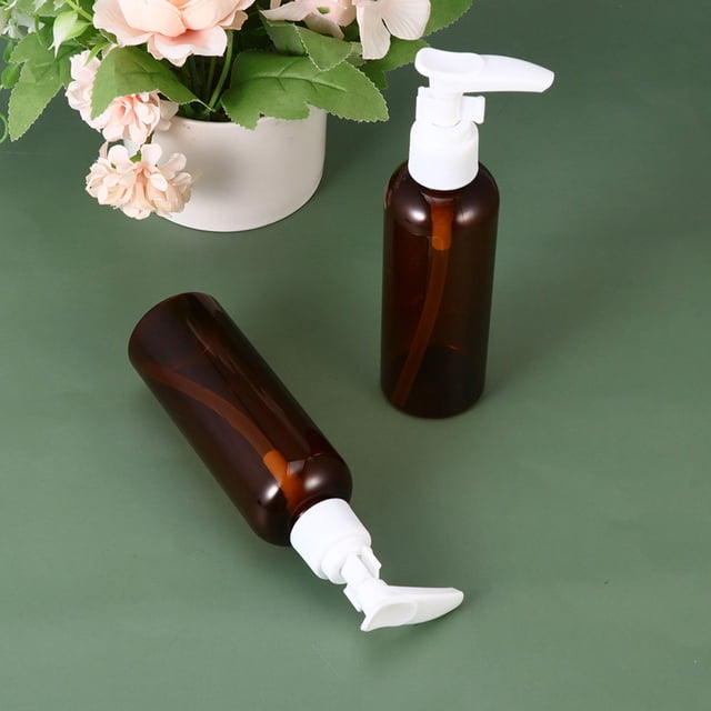 unbranded 10Ud Para Líquidos Marrones Con Tapa Para Shampoos Y Cremas En Viaje