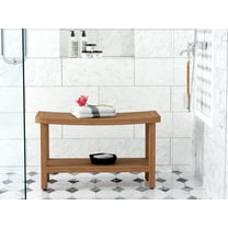 Patented 30" Sumba™ Teak Shower Bench with Shelf