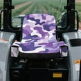thumbnail image 4 of Uorisanigo Riding Lawn Mower Seat Cover with Drink Pockets, Comfort Purple Camouflage Tractor Seat Cover Compatible with John Deere/Craftsman/Cub Cadet/Kubota, Universal Lawn Mower Seats Covers, 4 of 7