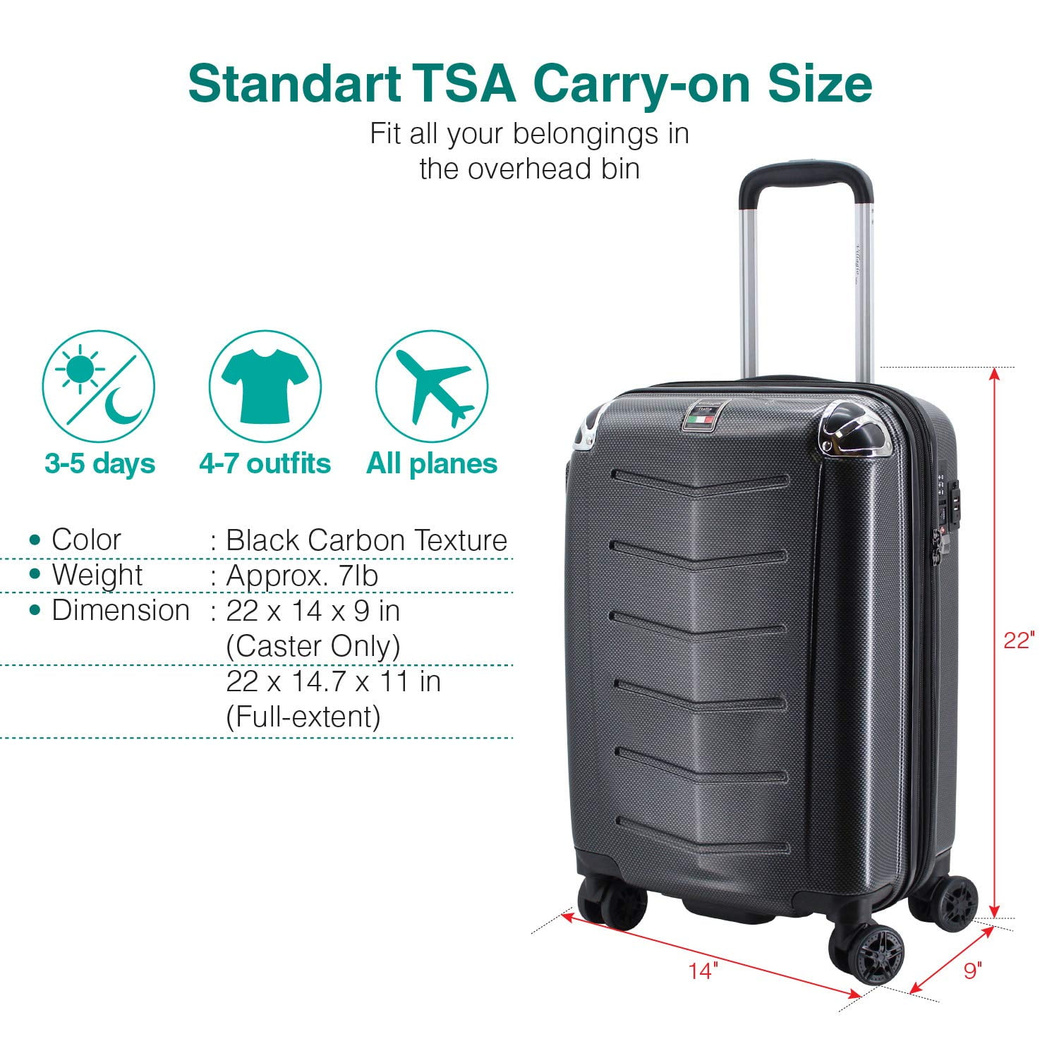 tsa carry on bolsa