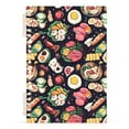 thumbnail image 2 of Sushi Egg Shrimp Fish Notebooks 2 Pcs 1-subject Journal 60 Sheets A5 College Ruled Paper Detachable Ring 8.3"x5.7", 2 of 8