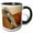 Black/White, variant on 3drose, Clarks Spiny Lizard, Sw Arizona - Us03 Jmc0002 - Joe and Mary Ann Mcdonald, 11oz Two-tone Yellow Mug