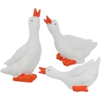 12Pcs Miniature Goose Model Toys Mini Goose Figures Cartoon Animal Decorations