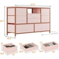 thumbnail image 4 of OUTGOODS 55" TV Stand w/ Power Outlet & LED Lights, 8-Drawer Storage Cabinet, Pink, 4 of 10