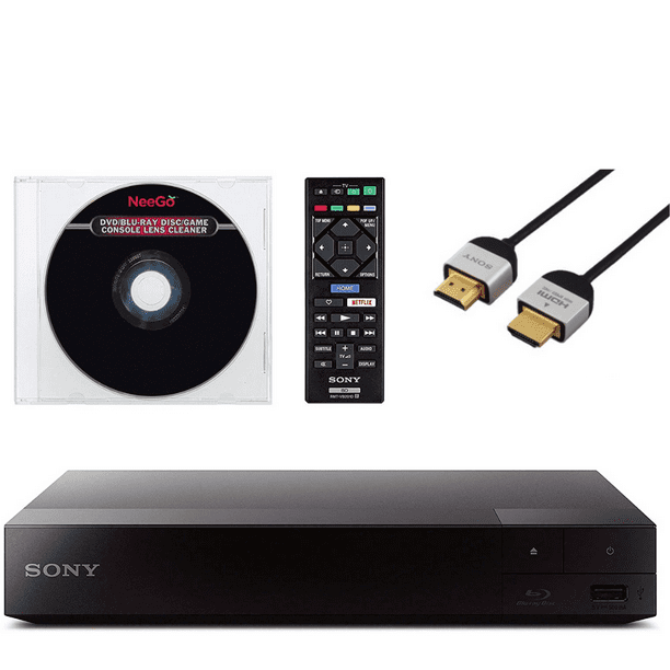 Sony Streaming Blu-ray DVD Player HDMI Cable w & NeeGo Cleaner - Walmart.com