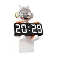 thumbnail image 1 of Reloj despertador Digital creativo para habitación de niños, reloj de escritorio con tema espacial para dormitorio, figura de baño, escultura, mesa de naranja, 1 of 8
