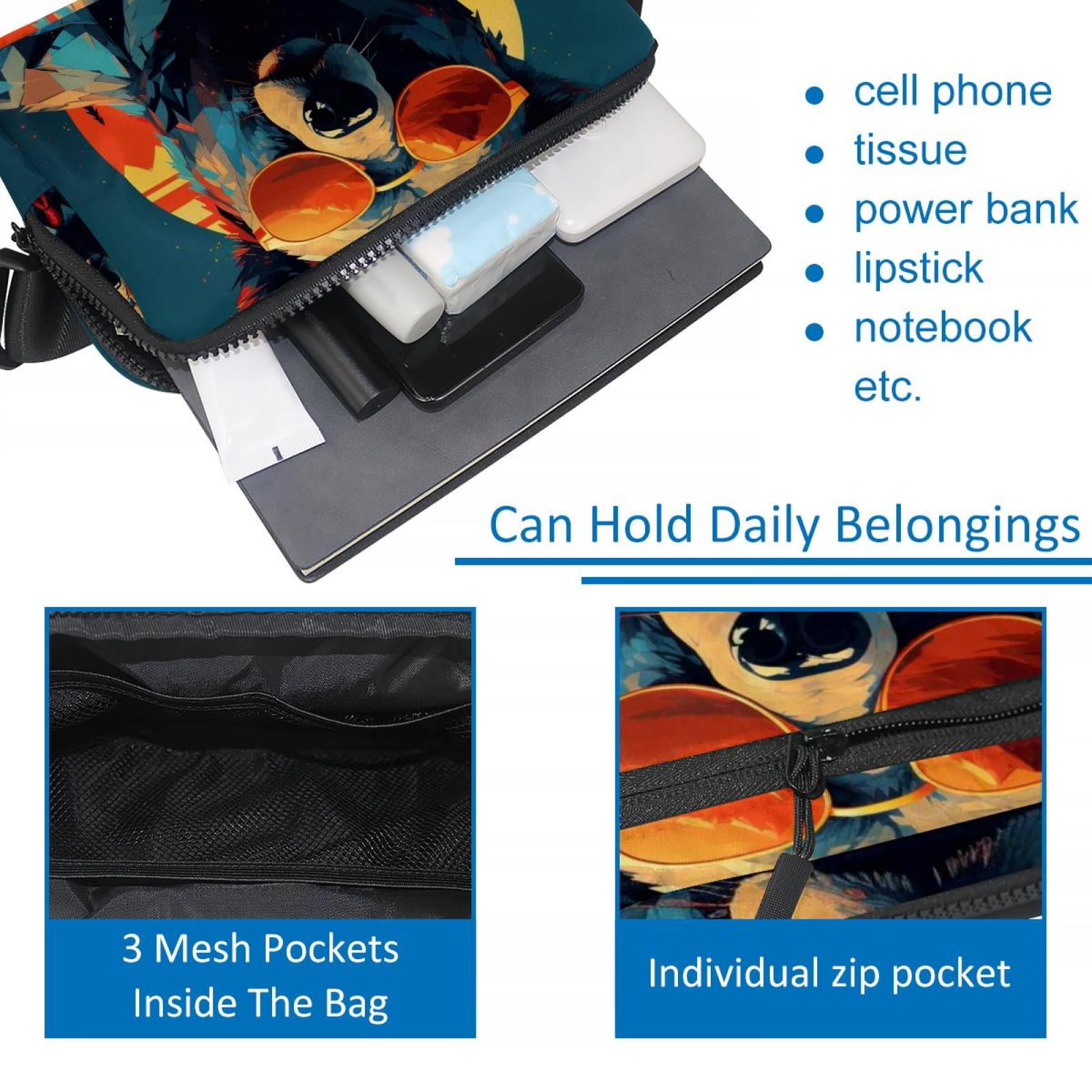 Bears Lightweight Adjustable Fanny Pack with Extension Strap - Unisex Waist Packs Crossbody Bag