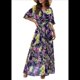 thumbnail image 1 of Vestido Informal de con Cuello en V y Media para Mujer, con Estampado Floral, para Invitadas de Boda, y Verano. Azul Real M, 1 of 10