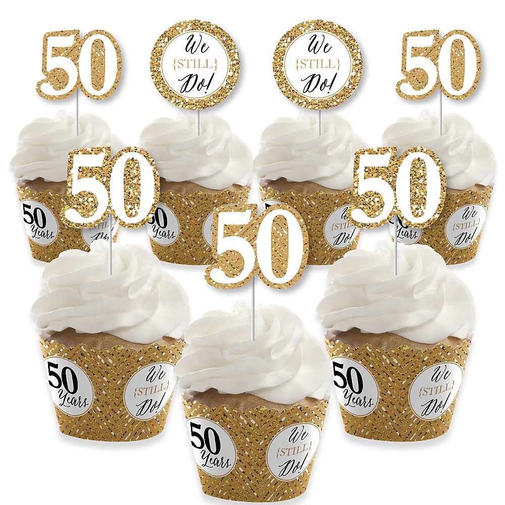 We Still Do 50th Wedding Anniversary Cupcake Decoration
